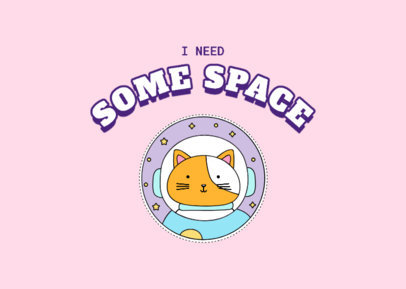 Face Mask Design Maker with a Space Kitty