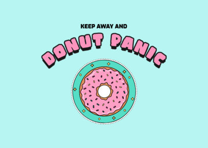 Face Mask Design Maker Featuring a Donut Sticker