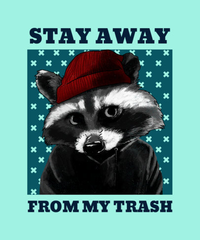 T-Shirt Design Generator Featuring a Raccoon Illustration 