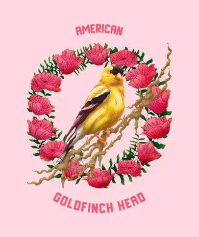 Tote Bag Design Maker Featuring a Goldfinch Bird