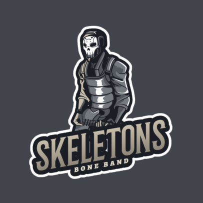 Music Logo Maker Featuring a Character with a Skeleton Mask