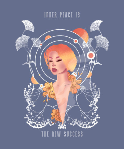 T-Shirt Design Creator with an Elegant Art Nouveau Illustration