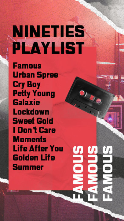 Instagram Story Design Template for Rocking Playlists Suggestions 2878