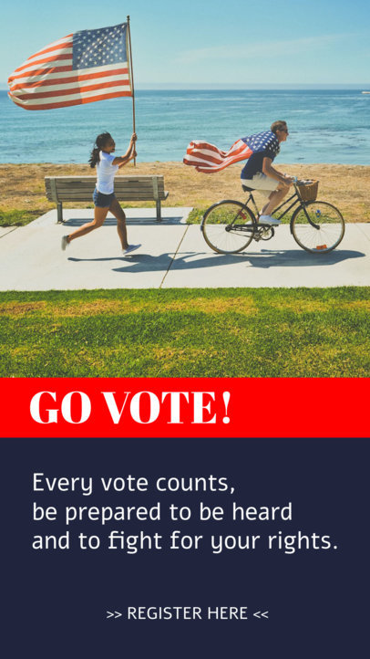 Political Instagram Story Design Template Inviting People to Vote