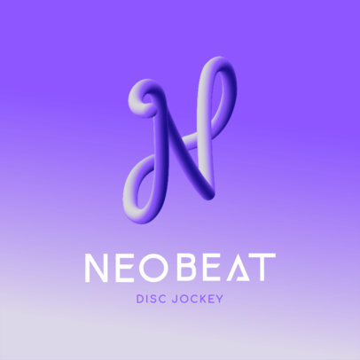 Monogram Logo Maker Featuring Cool Neon 3D Letters 3613