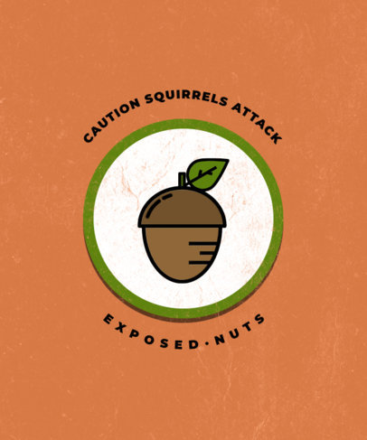 T-Shirt Design Template with Outdoor and Camping-Themed Graphics