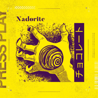 Album Cover Maker for a Heavy Hip-Hop Musician with Anime Graphics Inspired by Junji-Ito 2872e