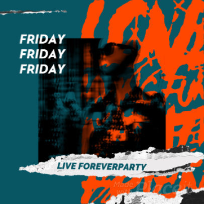 Instagram Video Maker Featuring Flashing Animations for a Live Music Performance 2189