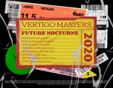 Album Back Cover Template Featuring Colorful Stickers and Labels 2879