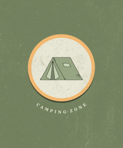 Camping-Themed T-Shirt Design Maker with a Tent Graphic