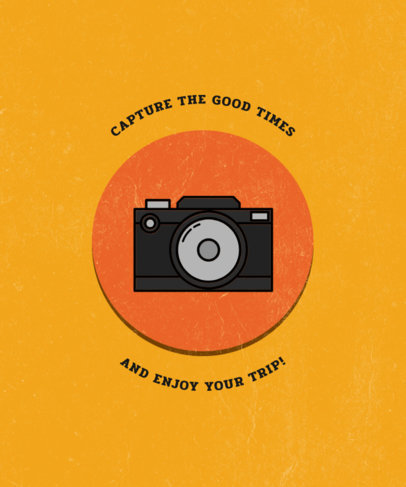 Simple T-Shirt Design Generator Featuring a Photo Camera Clipart