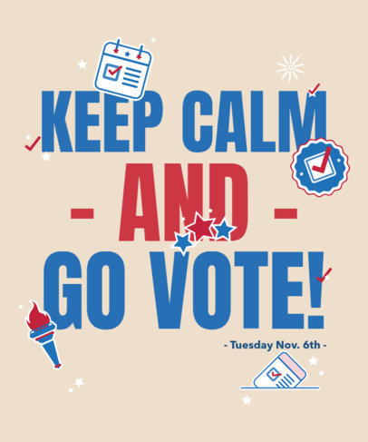 T-Shirt Design Maker Featuring a Voting Quote