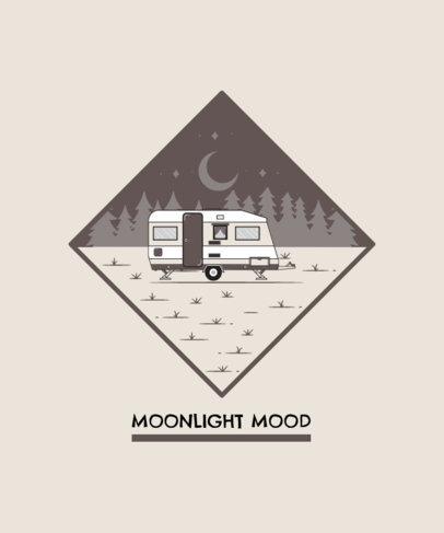T-Shirt Design Template with a Camping RV Illustration 2618c-el1