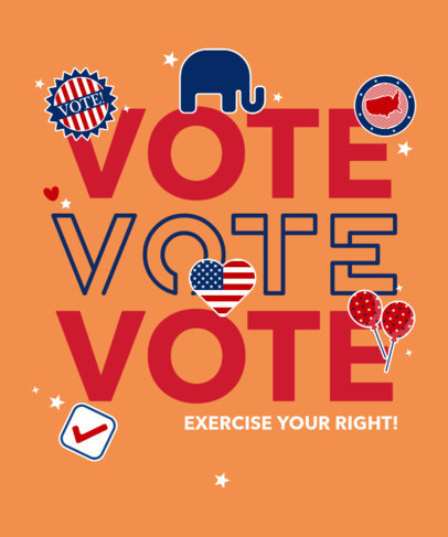 T-Shirt Design Generator Featuring Political Stickers 