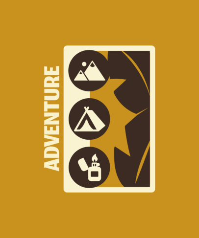 Illustrated T-Shirt Design Maker with Outdoor Activities