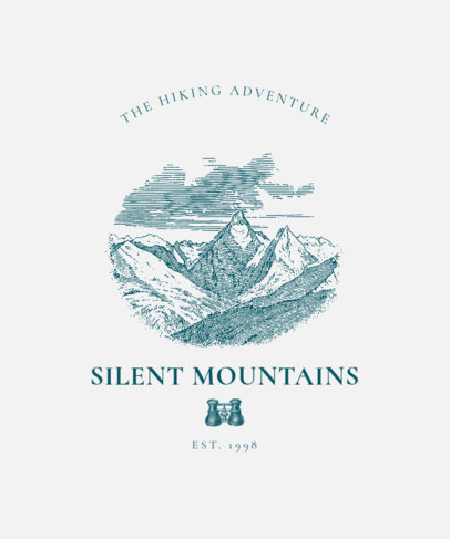 T-Shirt Design Maker with a Mountain Landscape Drawing