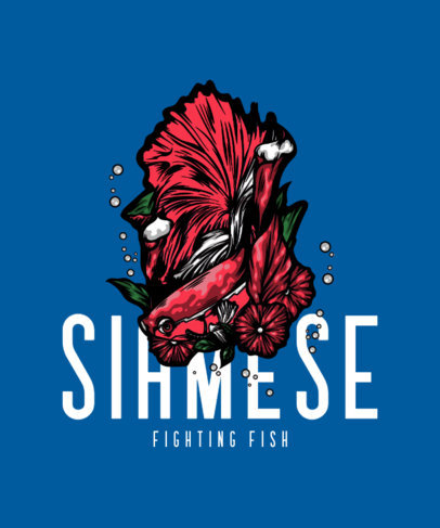 T-Shirt Design Creator with a Fish Drawing