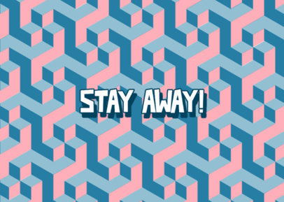 Face Mask Design Maker Featuring a Stay Away Text 