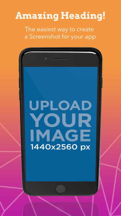 App Store Screenshot Generator Of A Black iPhone Floating On Portrait Position Slightly Bent Forward a4111