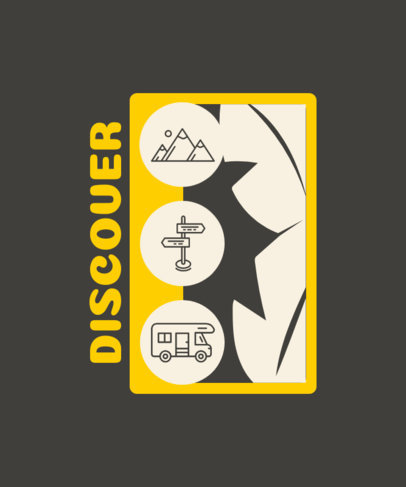T-Shirt Design Generator Featuring Outdoor Camping Icons