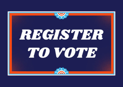 Face Mask Design Maker for a Register to Vote Calling 2877d