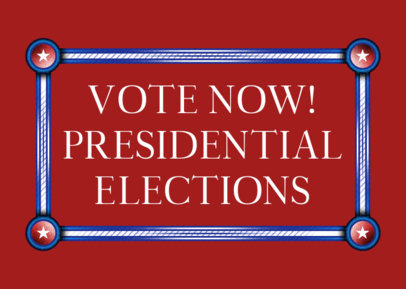 Face Mask Design Template with an Imperative Vote Now Message 2877a