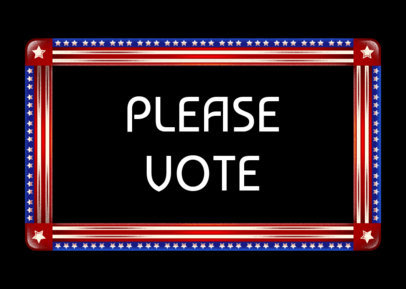 Patriotic Face Mask Design Template with a Voting Call 2877i