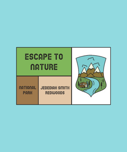T-Shirt Design Template for National Park Explorers