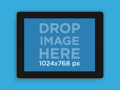 iPad Mockup Black Landscape iPad on Background