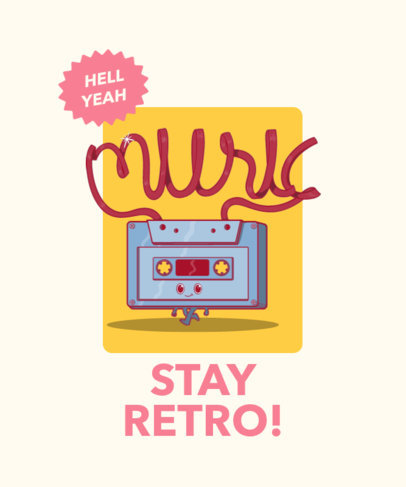 Retro T-Shirt Design Maker Featuring Funny Music Characters