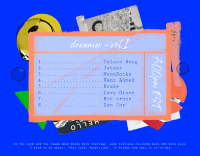 Album Back Cover Creator Featuring a Collage Style 