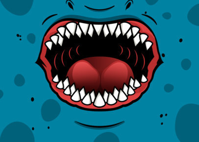 Customizable Face Mask Design Template with a Monster Design