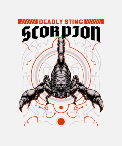 Sacred Geometry T-Shirt Design Maker Featuring a Scorpion