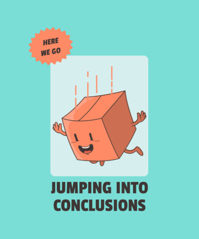 T-Shirt Design Creator Featuring a Funny Box Illustration