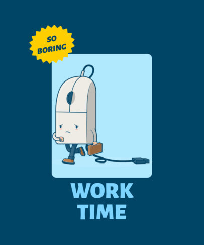 T-Shirt Design Maker Featuring an Exhausted Vintage Mouse Graphic 2661h-el1