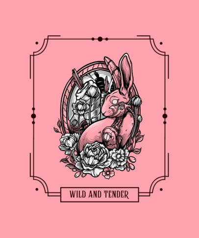 T-Shirt Design Generator with an Animal Robot Graphic