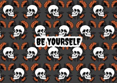 Face Mask Design Generator with a Skeleton Pattern