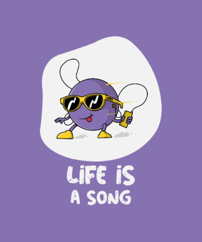 T-Shirt Design Maker Featuring a Round Character Jumping the Rope 2667c-el1