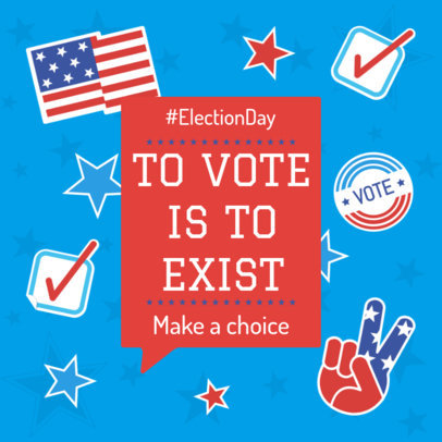 Instagram Post Maker for an Election Day Voting Promo