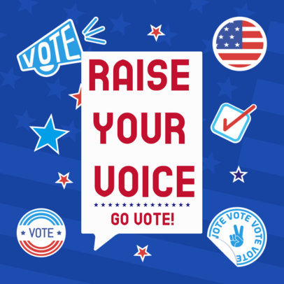 Political-Themed Instagram Post Creator Featuring a Go Vote Text