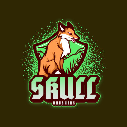 Gaming Logo Creator with an Aggressive-Looking Red Fox 3620g