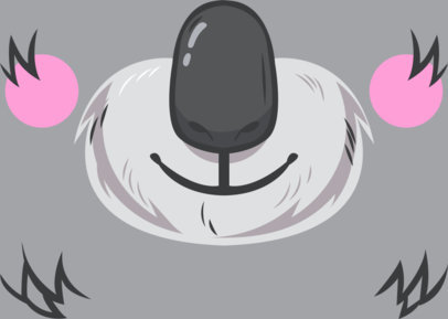 Face Mask Design Creator of a Koala's Face