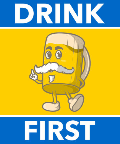 T-Shirt Design Generator Featuring a Beer Mug Cartoon 
