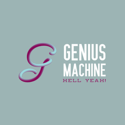 Online Logo Featuring a Handwritten Capital Letter 3614g