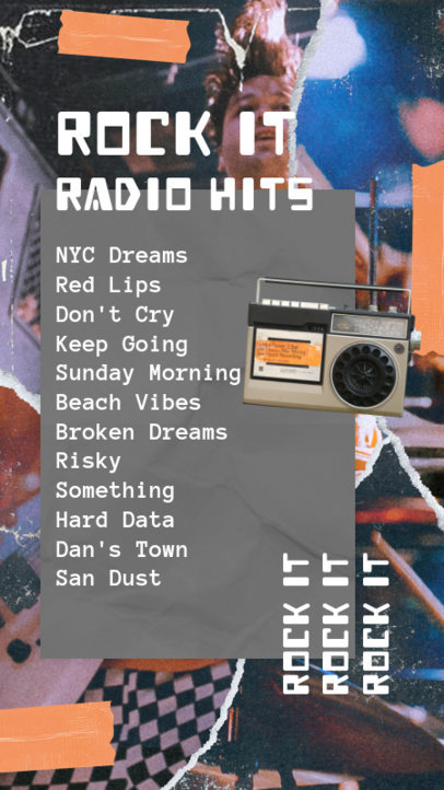 Instagram Story Maker to Share a Rock Music Playlist 2878c