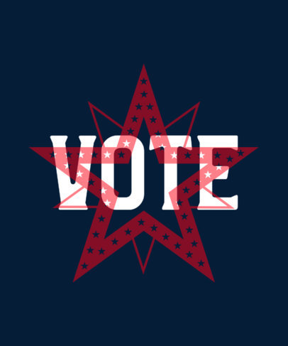T-Shirt Design Generator for a Presidential Campaign with a Star Graphic