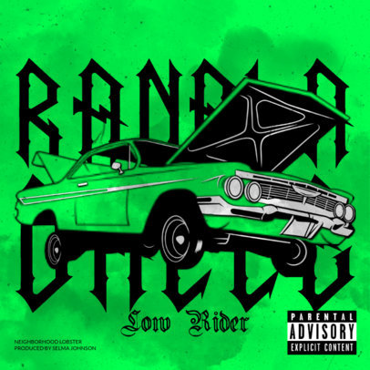 Hip-Hop Album Cover Creator with a Classic Automobile Graphic 2870b