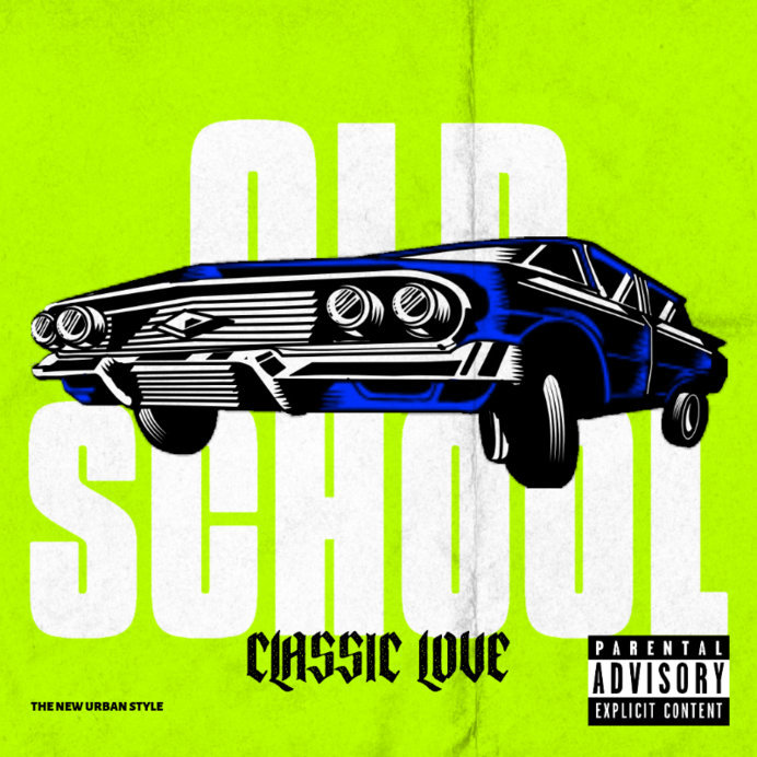 Placeit - Old School Rap Album Cover Maker Featuring a Low Rider ...