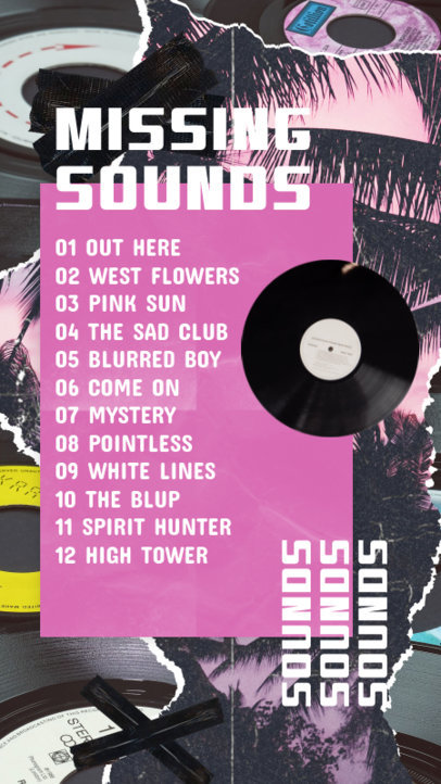 Instagram Story Template for an Obscure Music Playlist 2878d
