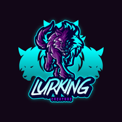 Logo Creator of an Animal with an Aggressive Look 3620i